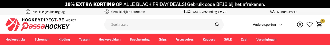 Bewijs van coupon - Hockeydirect - Hockeydirect [[Black Friday]] 10% extra korting - verlopen